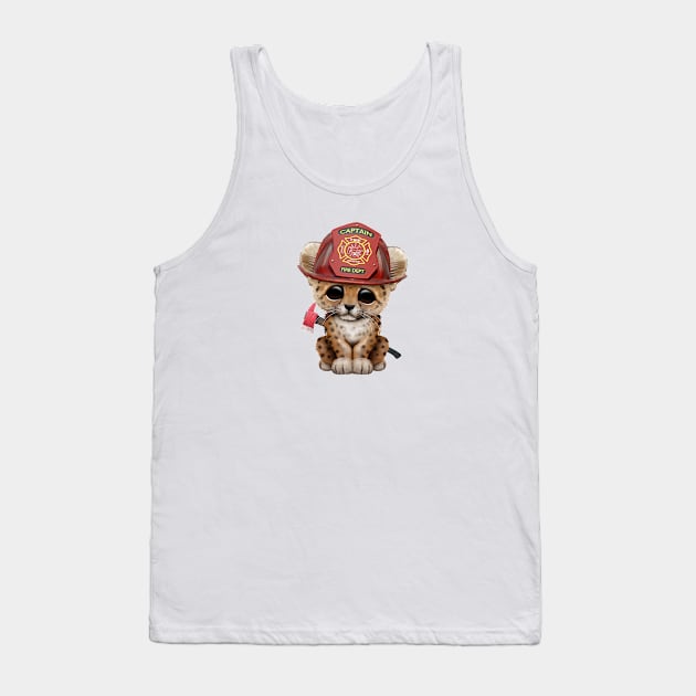 Cute Leopard Cub Firefighter Tank Top by jeffbartels